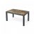 Rattan asztal antracit, színesüveg, 150x90cm