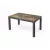 Rattan asztal antracit, színesüveg, 150x90cm