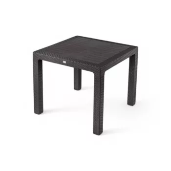 Rattan asztal barna, 90x90cm