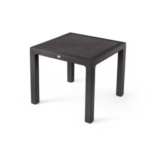 Rattan asztal barna, 90x90cm
