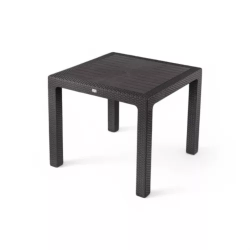 Rattan asztal barna, 90x90cm