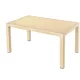 Rattan asztal 150x90cm cappuccino