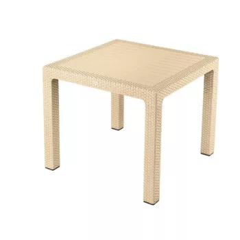 Rattan asztal cappuccino, 90x90cm