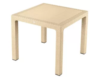 Rattan asztal cappuccino, 90x90cm