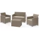 Keter Elodie műrattan kerti bútor szett párnatartós asztallal