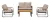 YF-8532 Aluvázas sofa szett