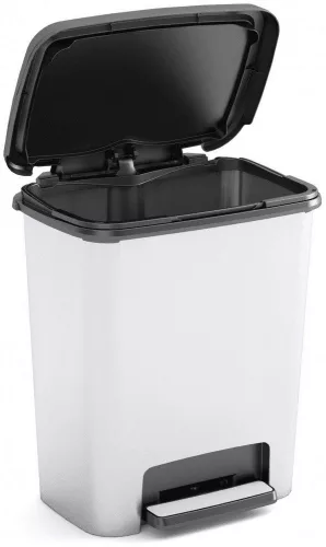 Compatta Style Steel szemetes, 25 literes, ezüst