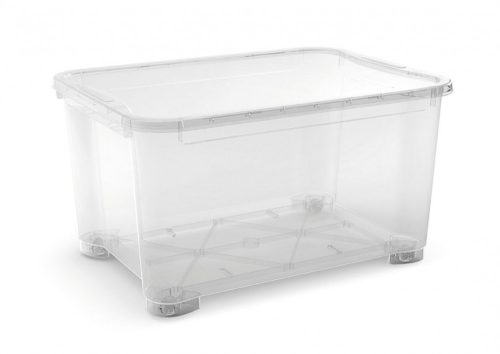 T Box XXL műanyag tárolódoboz 145L transzparens 80x58x44cm