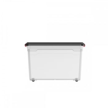   Curver Moover Box XL szerszámosláda 60L transzparens/fekete 58x38x37 cm