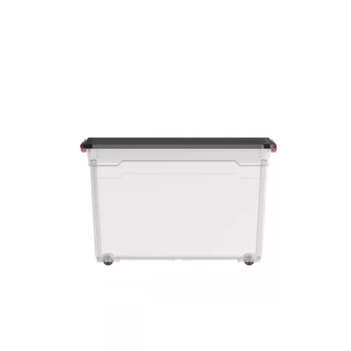 Curver Moover Box XL szerszámosláda 60L transzparens/fekete 58x38x37 cm