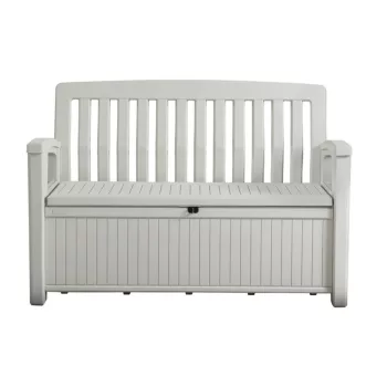   Keter Patio bench műanyag kerti pad/tároló 227L, fehér színű