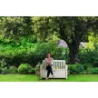 Keter Patio bench műanyag kerti pad/tároló 227L, fehér színű