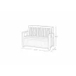 Keter Patio bench műanyag kerti pad/tároló 227L, fehér színű
