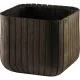Keter Cube planter M műanyag kaspó, whiskey barna színű