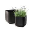 Keter Cube planter M műanyag kaspó, whiskey barna színű