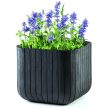 Keter Cube planter L műanyag kaspó, antracit színű