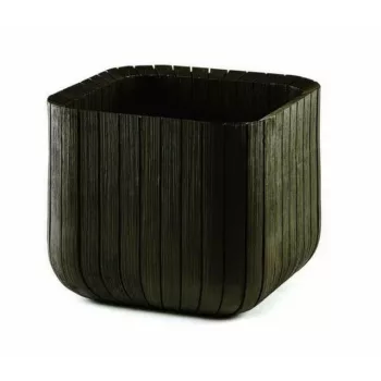 Keter Medium Cube planter L műanyag kaspó, whiskey barna