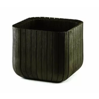 Keter Medium Cube planter L műanyag kaspó, whiskey barna