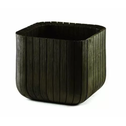 Keter Medium Cube planter L műanyag kaspó, whiskey barna
