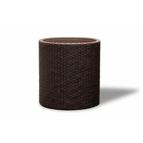 Keter Medium cylinder planter műanyag kaspó, whiskey barna