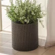 Keter Medium cylinder planter műanyag kaspó, whiskey barna