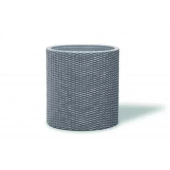  Keter Medium cylinder planter műanyag kaspó, ezüst szürke színű
