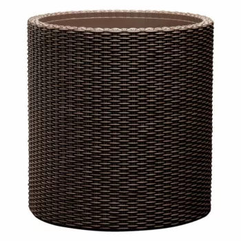 Keter Large cylinder planter műanyag kaspó, whiskey barna