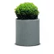 Keter Large cylinder planter műanyag kaspó, ezüst szürke