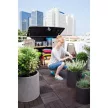 Keter S+M+L Cylinder planters műrattan kaspó szett, whiskey barna színű