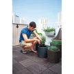 Keter S+M+L Cylinder planters műrattan kaspó szett, whiskey barna színű