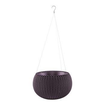 Keter Cozy S felakasztható műanyag kaspó, lila színű