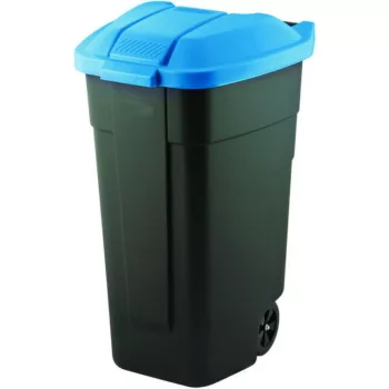 Keter Műanyag kültéri szemetes, 110L, fekete-kék színű