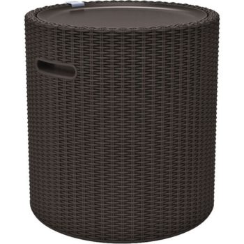   Keter Cool stool műrattan többfunkciós party kiegészítő 39L, whiskey barna