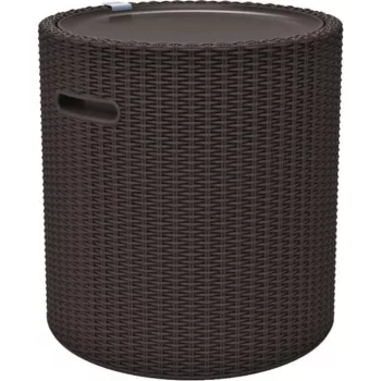  Keter Cool Stool műrattan party hűtőláda 39L, whiskey barna