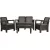 Keter Tarifa műrattan kerti bútor szett, barna-szürke-bézs