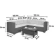 Keter Provence kerti sarokülő asztallal, barna-szürke-bézs