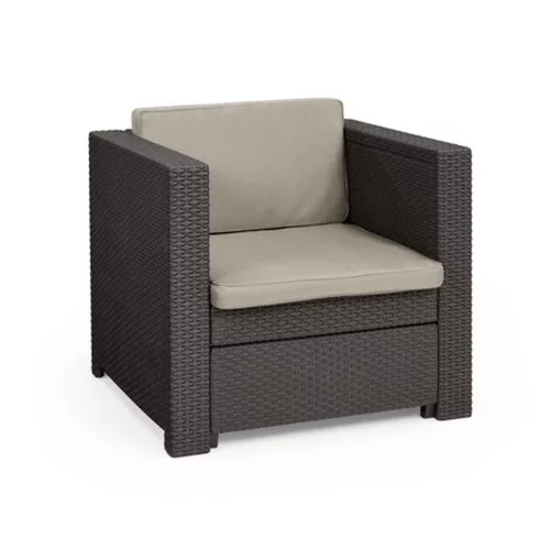 Keter Provence armchair műrattan kerti fotel, barna-szürke-bézs