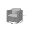 Keter Provence armchair műrattan kerti fotel, barna-szürke-bézs