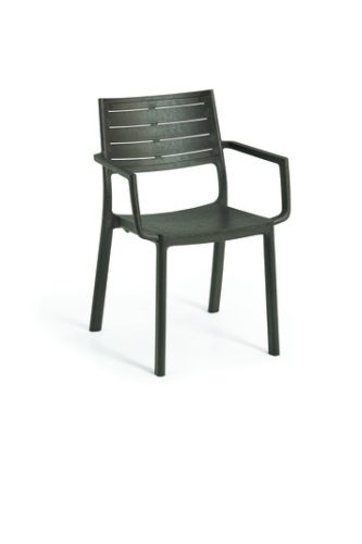 Metaline műanyag kartámaszos kerti szék, öntöttvas