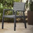 Keter Harmony kartámaszos műanyag kerti szék, grafit-hűvös szürke