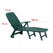 Keter Roma műanyag napozóágy, sötétzöld