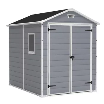   Keter Manor 6x8 műanyag kerti ház 185,8 x 236,8 x 227cm Szürke színű