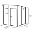 Keter Manor Pent 6x6 műanyag szerszámos ház 183,5 x 185 x 200,5cm bézs színű