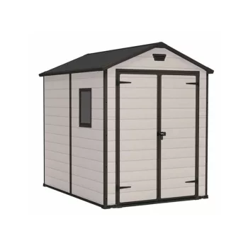   Keter Manor 6x8 műanyag kerti ház 185,8 x 236,8 x 227cm Bézs színű