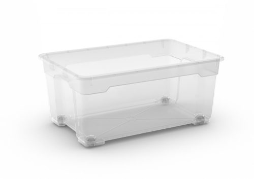 R Box L műanyag tárolódoboz transzparens 45L 57x38x26 cm