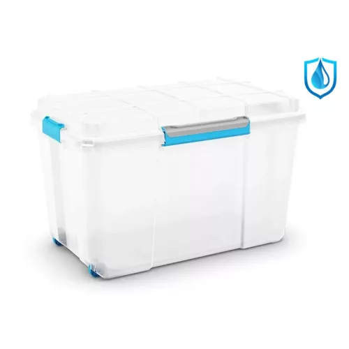 Curver Scuba Box XL kerekes láda transzparens/kék 110L 44,5x73,5x46 cm