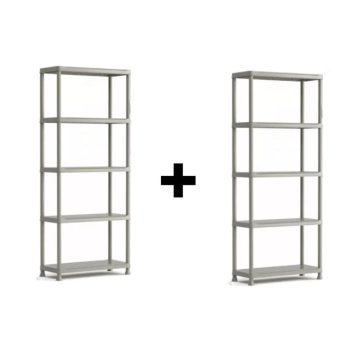 2db 125kg teherbírású műanyag polc Homokszínű AKCIÓS