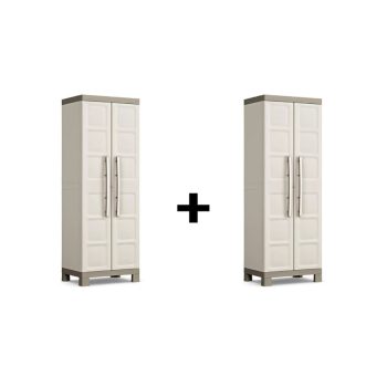   2db Zárható műanyag szekrény Excellence High 4 állítható polccal AKCIÓS