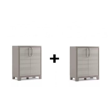   2db Vízálló és zárható Gulliver Low műanyag szekrény 5 lábbal AKCIÓS