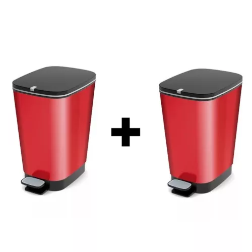2db Chic pedálos metal red szemetes 30 L piros AKCIÓS